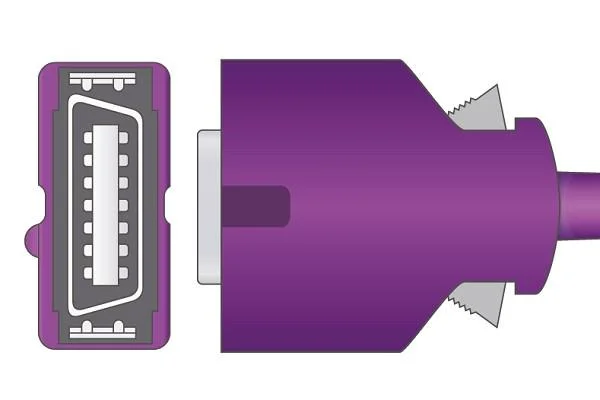 Câble Doc-10 compatible, 2.4m d'adaptateur de Datascope SpO2