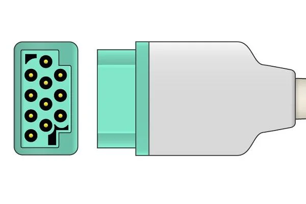 Câble en un seul morceau de l'électrocardiogramme 10-Lead de GE-Marquette Dash-1000