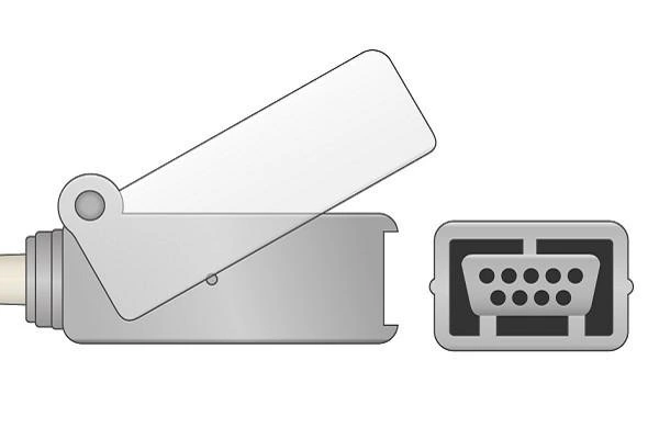 Câble compatible de l'adaptateur 551-306-321 SpO2 de Mennen pour le capteur de szmedplus Lncs SpO2