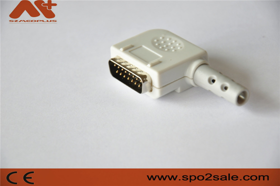 Câble compatible d'électrocardiogramme d'avance du connecteur 15pin 10 de Kanz de connecteur d'électrocardiogramme D-sous avec la couleur grise