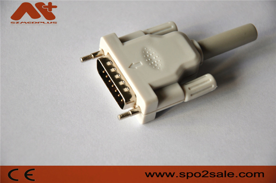 Câble compatible d'électrocardiogramme d'avance du connecteur Bionet/Edan/Schiller 15pin 10 d'électrocardiogramme avec la couleur grise