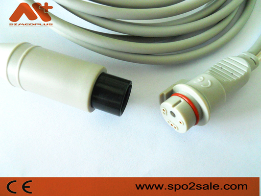 Câble du câble 001C-30-70758 BD IBP d'AAMI 6 Pin Mindray IBP