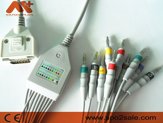 Fukuda JE câble lié directement compatible d'électrocardiogramme pour Cardisuny, KP-500, KP-500D