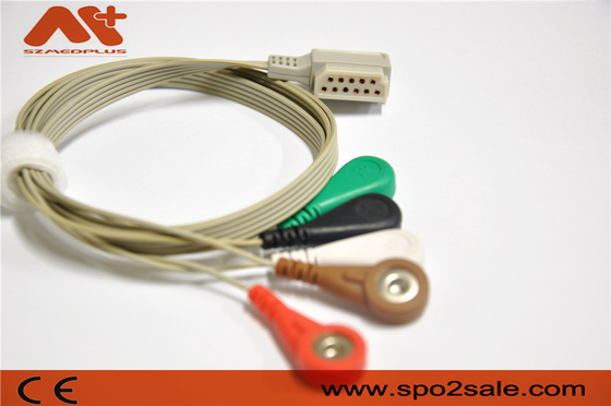 11 le câble Philips M4725A de l'avance ECG de Pin Telemetry 5 a employé Holter Recorder
