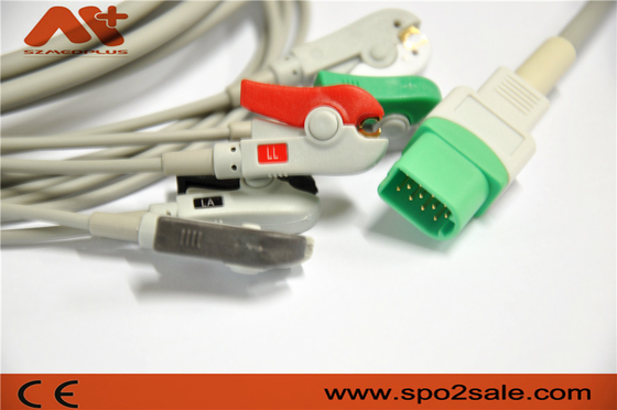 Passeport V, V12, V21 5 câble lié directement compatible de Mindray > de Datascope de l'avance ECG