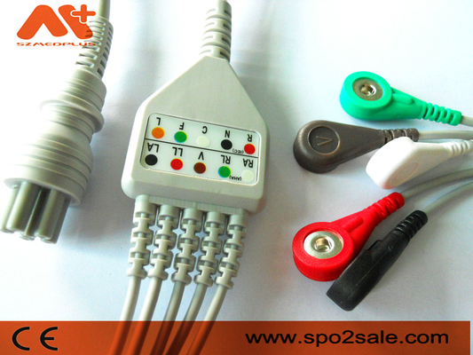 Le moniteur patient de Colin BP-88S BP-S510 M9500 câble Ecg 6 Pin Cable