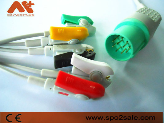 11 fil de connexion de l'agrafe ECG d'avance de Pin Ecg Machine Cable Nihon Kohden 5