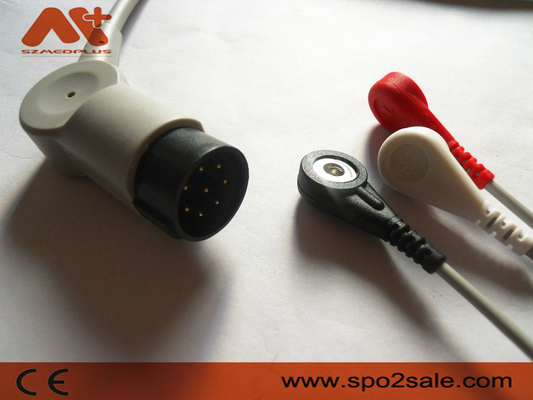 Nihon Kohden OEC-6102A, OEC-6105A, OEC-6120A, OEC-6120J, câble lié directement 3 de la rupture compatible ECG d'avance d'OEC-6120K