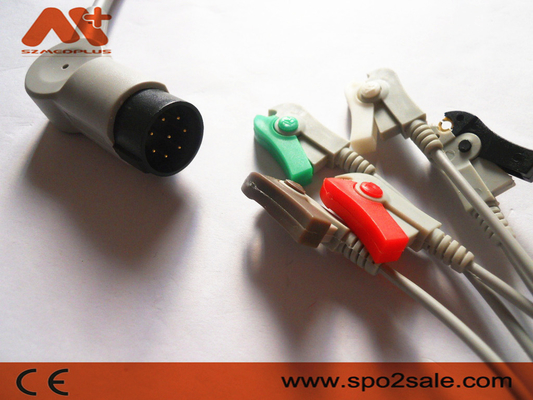 Nihon Kohden OEC-6102A, OEC-6105A, OEC-6120A, OEC-6120J, OEC-6120K 5Lead compatible coupent le câble lié directement d'ECG