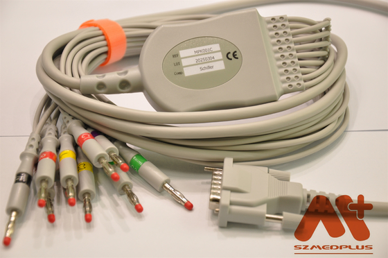 2,400095 le câble Schiller ECG d'électrocardiogramme câblent la banane 4,0 du CEI pour AT1, AT2, AT4