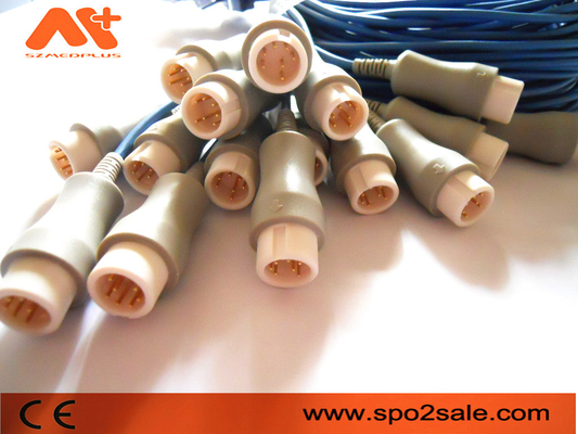 Gris de câble d'extension de szmedplus Spo2 de câble de Mindray Spo2 de datex