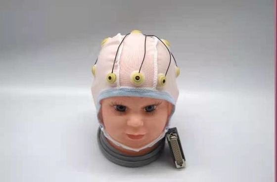 Le câble médical de Neurofeedback EEG a intégré 10 le chapeau des avances EEG pour l'agrafe Tin Electrode d'oreille