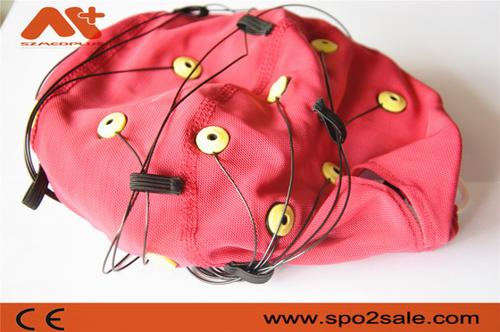 Le rouge de câble de Neurofeedback EEG a intégré 20 le chapeau des avances EEG pour la machine d'EEG