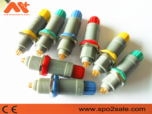 1P Pull Push 6Pin Plug en plastique gris coquille gris manchon pour connecteurs de câble de 5,00 mm appareils médicaux
