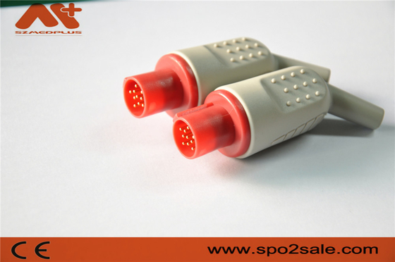 Connecteur d'IBP compatible pour le câble d'adaptateur de Hellige IBP avec la couleur rouge de 10 bornes