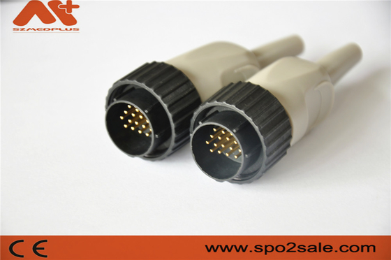 Câble compatible d'électrocardiogramme d'avance de Kenz 10 de connecteur d'électrocardiogramme avec la couleur du noir 16pin