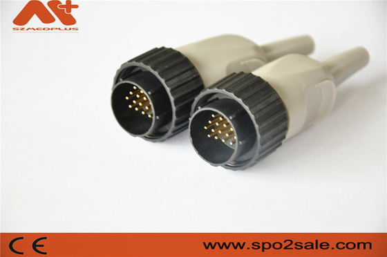 Câble compatible d'électrocardiogramme d'avance de Kenz 10 de connecteur d'électrocardiogramme avec la couleur du noir 16pin