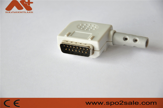 Câble compatible d'électrocardiogramme d'avance du connecteur 15pin 10 de Kanz de connecteur d'électrocardiogramme D-sous avec la couleur grise
