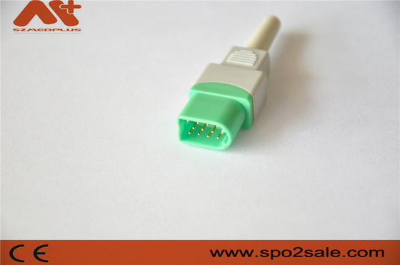 Connecteur 12Pin d'ECG pour l'accessoire médical de moniteur patient de Datascope avec la couleur verte
