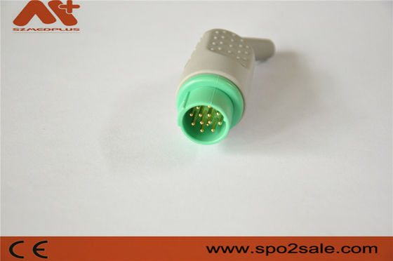 Connecteur d' ECG à broche pour appareil médical de moniteur Mennen de couleur verte