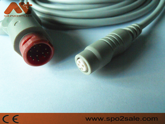 câble de 3.5M Philips To B.Braun IBP - Pin de HP 12 de gris de M1634A