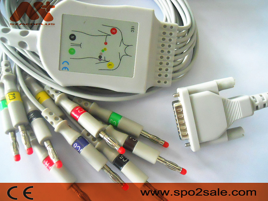Câble lié directement 15 Pin Cable SE-1010, SE-1212, Se 601 d'Edan ECG