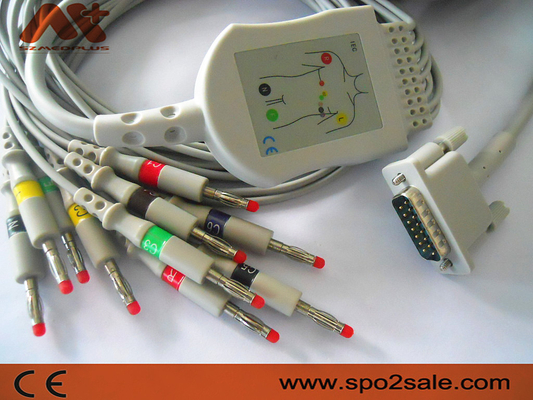 Câble de TPU Philips ECG pour M2461A, M3702C, 989803107711, 989803175901