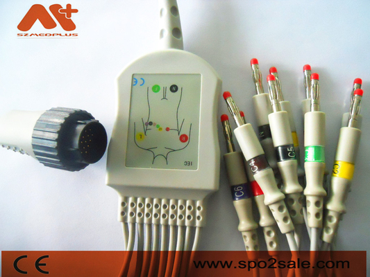 L'électrocardiogramme de Kenz PC-104 câblent 16 Pin Cable For Kanz 103, 106, 107, 1201, 302, 303