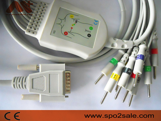 Câble lié directement compatible d'électrocardiogramme de Nihon Kohden - BA-903D