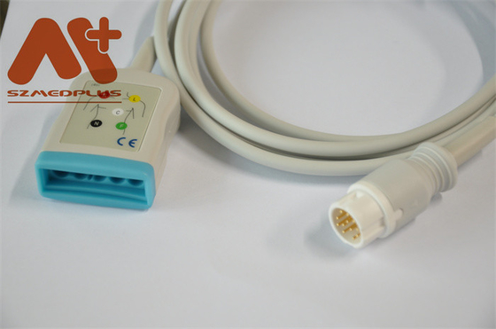 5 le patient de l'avance ECG câblent 12 Pin Philips M1668A pour le moniteur patient