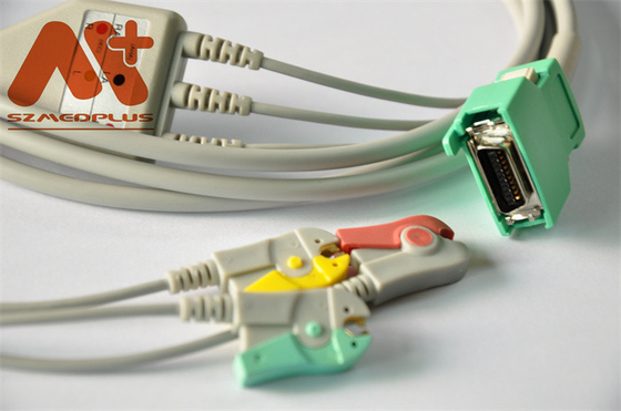 Câble lié directement 3 de l'agrafe compatible ECG d'avance de Nihon Kohden pour OPV -1500
