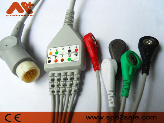 Câble lié directement de la rupture ECG d'avance de Philips Compatible 5 - M1977A
