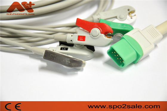 Passeport V, V12, V21 5 câble lié directement compatible de Mindray > de Datascope de l'avance ECG