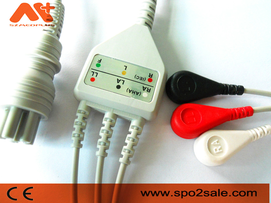 Omron > Colin BP-88S, BP-S510, M9500, câble lié directement de l'avance ECG de Mate Advantage Compatible 3 de presse