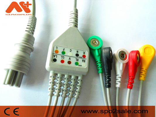 Le moniteur patient de Colin BP-88S BP-S510 M9500 câble Ecg 6 Pin Cable