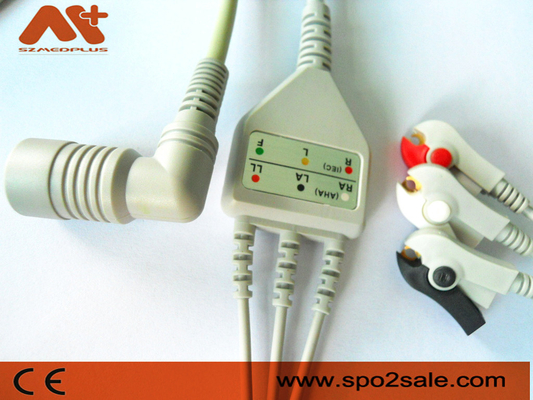 Omron > Colin BP-88, câble lié directement 3 de l'agrafe compatible ECG de l'avance BP-306