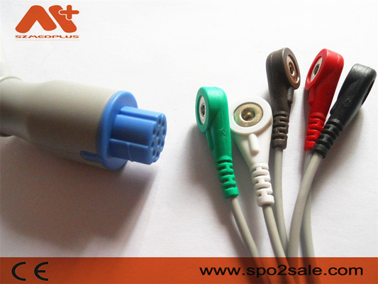 Câble lié directement CB-72595R 5 de la rupture compatible ECG d'avance d'Ohmeda de datex