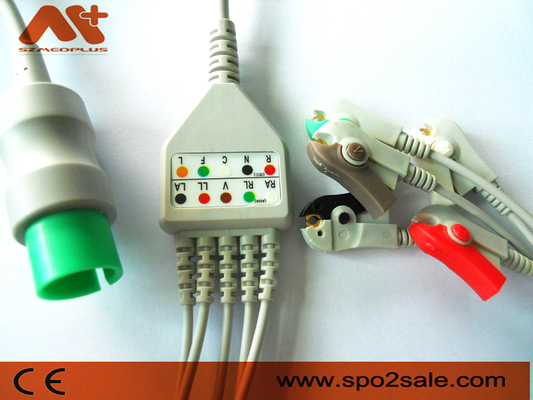 Câble lié directement 5 de l'agrafe compatible ECG d'avance de laboratoires spatiaux
