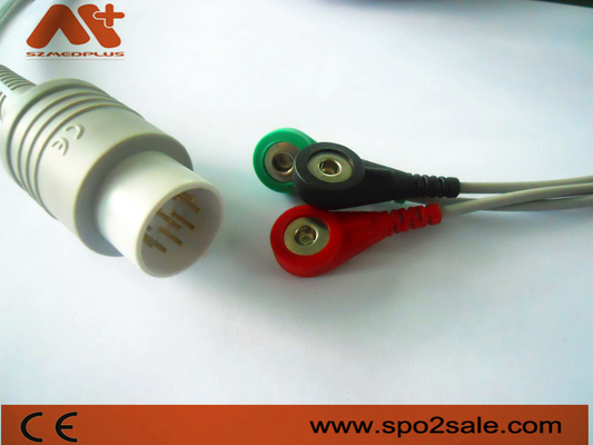 11 Pin Nihon Kohden ECG câblent 3 l'avance CB-72353P pour Sery TECHNIQUE