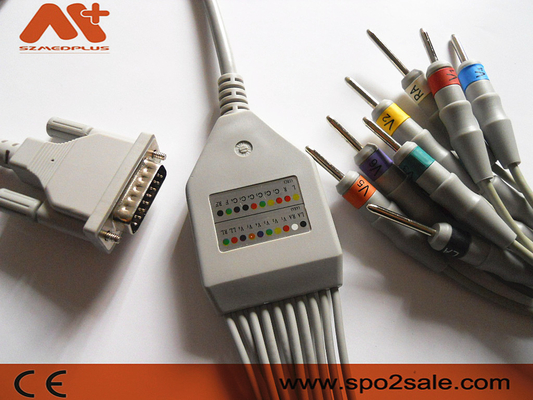 Custo - Med 10 Cable ECG au plomb pour la machine de norm, cardio 130 ECG