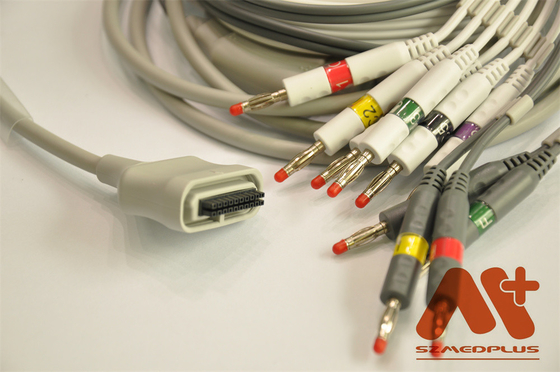 Edan SE 15-15 Cable électrocardiogrammique, IEC, Banane 4.0