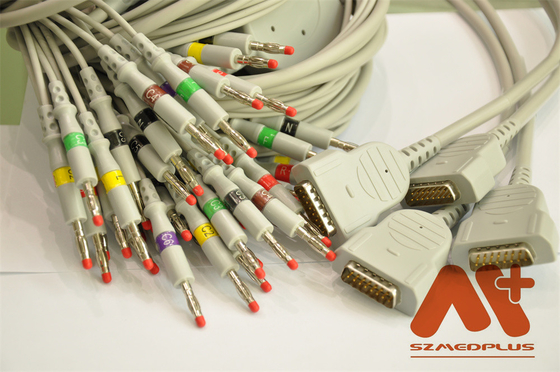 Câble lié directement compatible d'électrocardiogramme de soins de santé de GE - 2104727-001